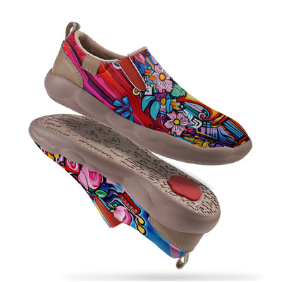 Graffiti Flower Slip On