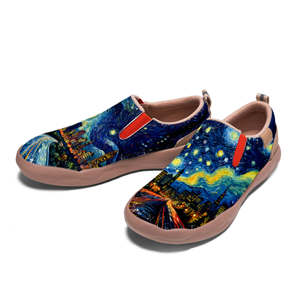 Starry Night Atlanta City Slip On