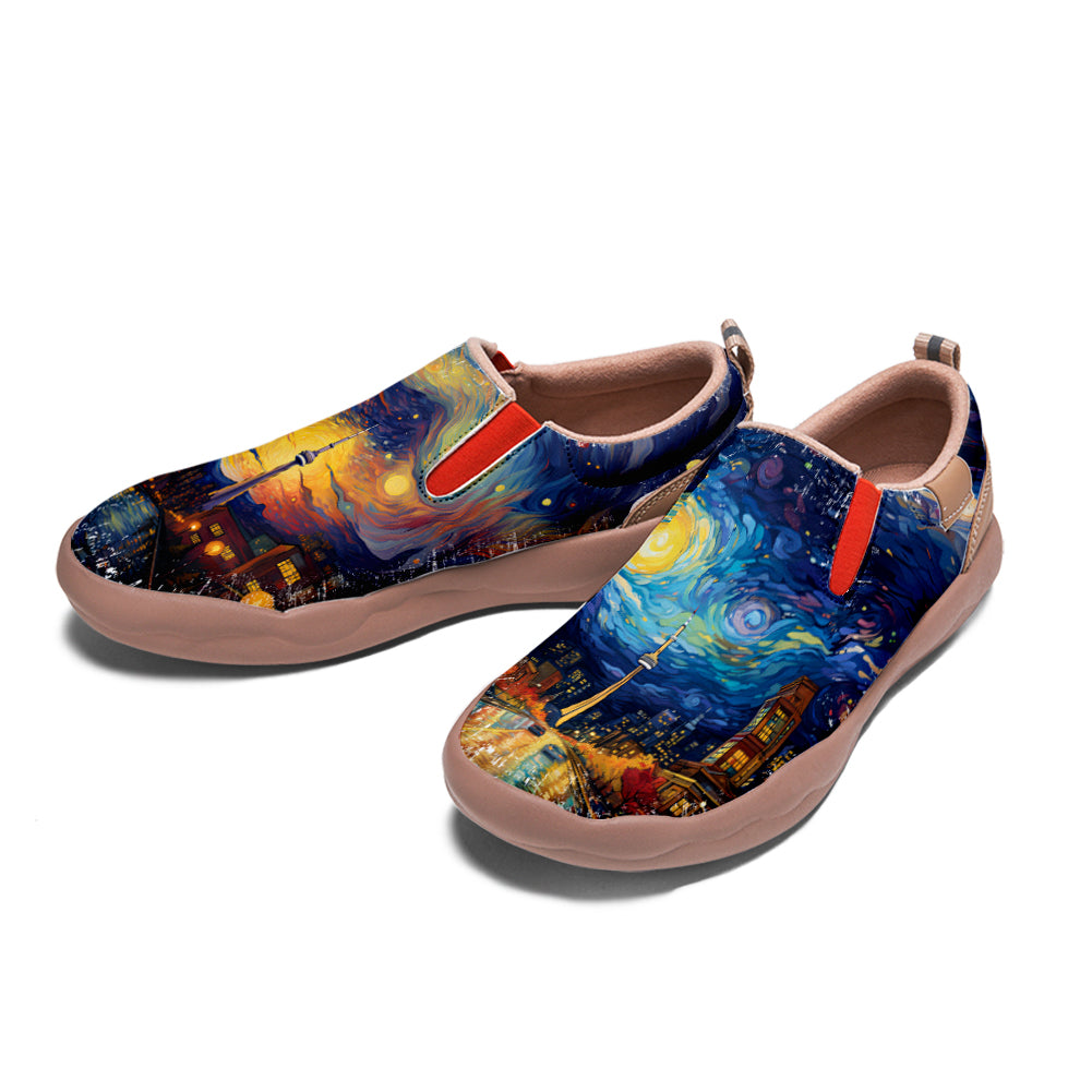 Starry Night Toronto City Slip On