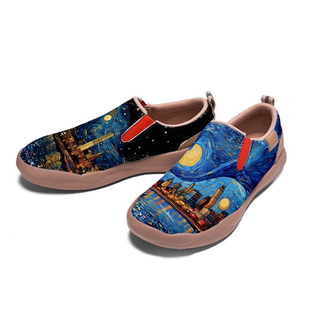 Starry Night Milwaukee City Slip On