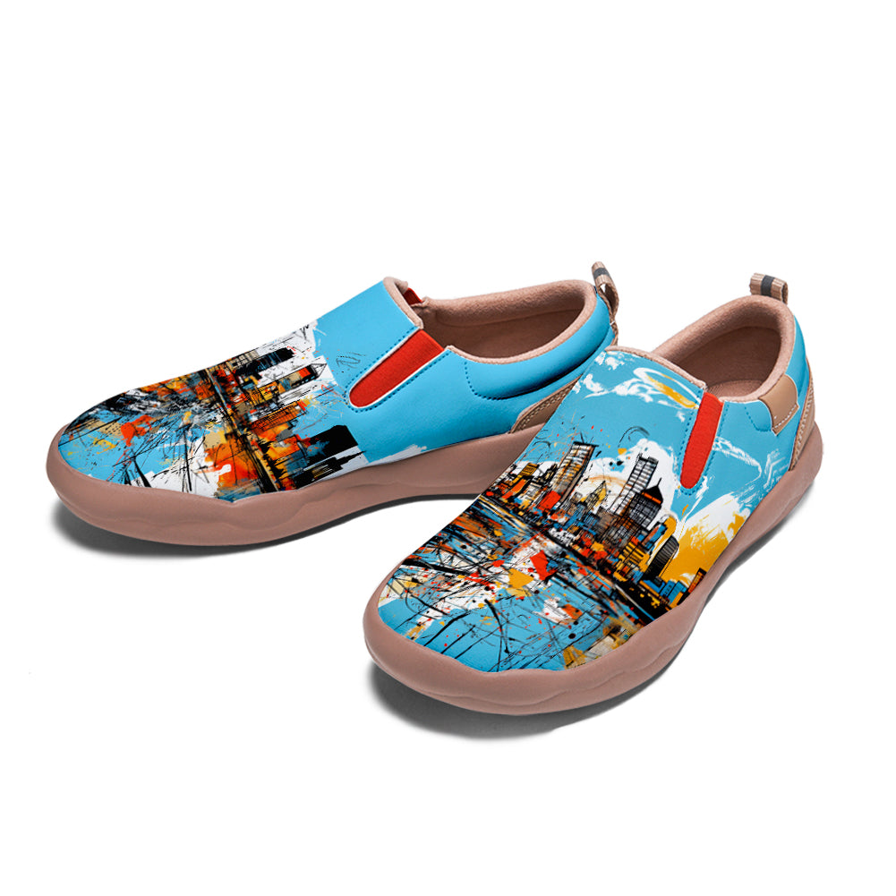 Graffiti Boston City Slip On