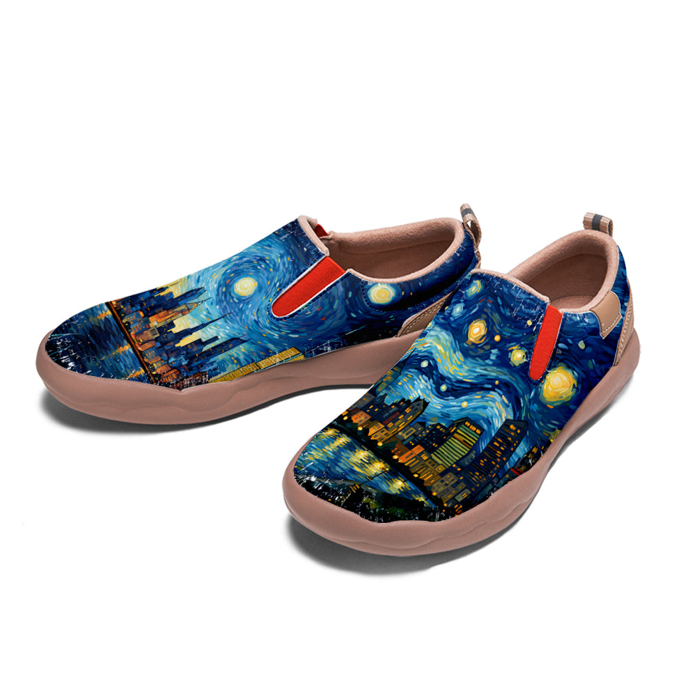 Starry Night Philadelphia City Slip On