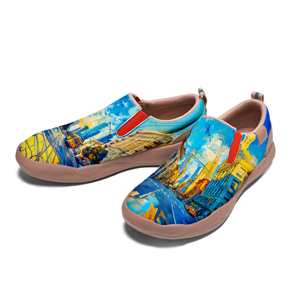 Starry Night San Francisco City Slip On