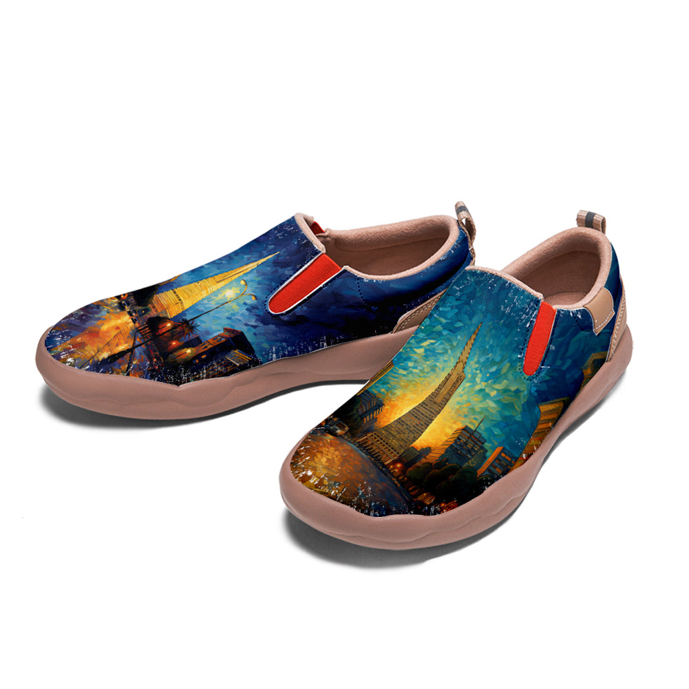 Starry Night San Francisco City Slip On