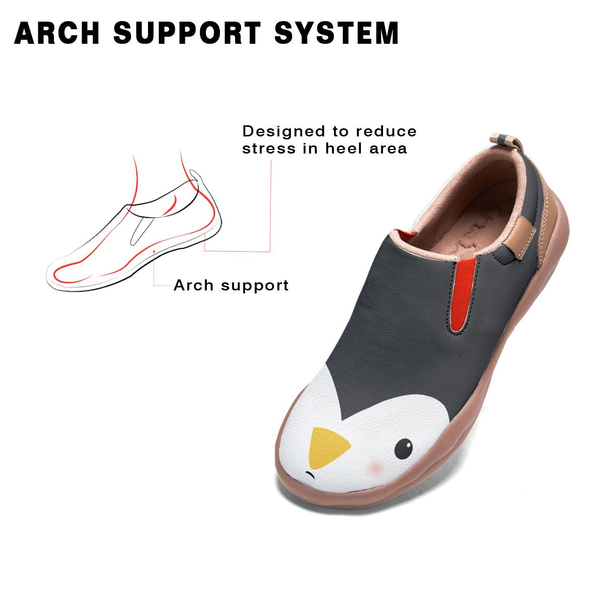 Penguin Face Slip On