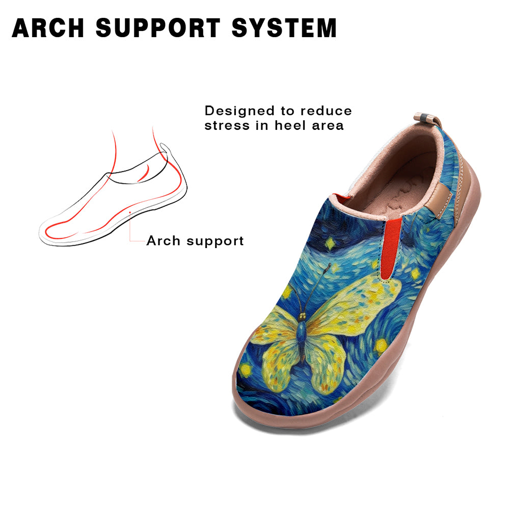 Starry Night Butterfly Slip On