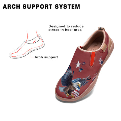 American Flag Eagle Slip On