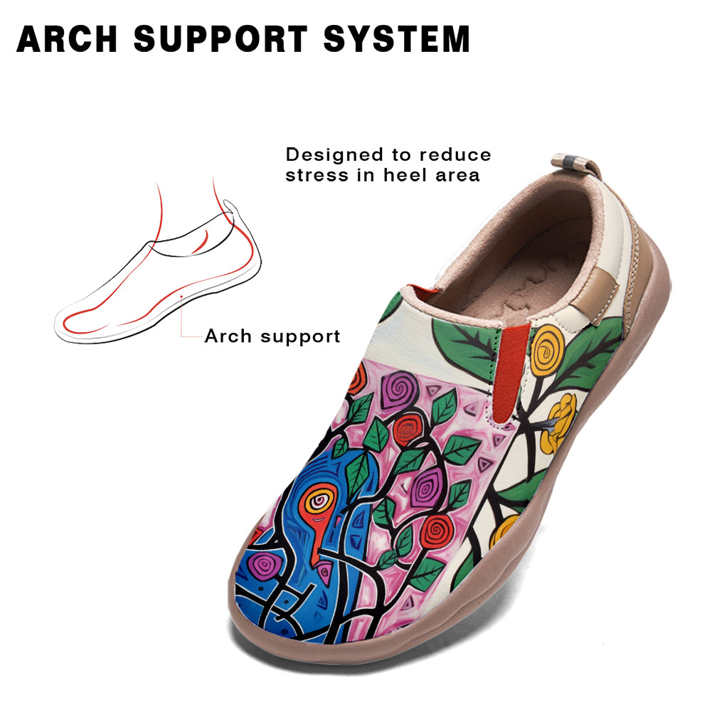 Abstract Flower Slip On