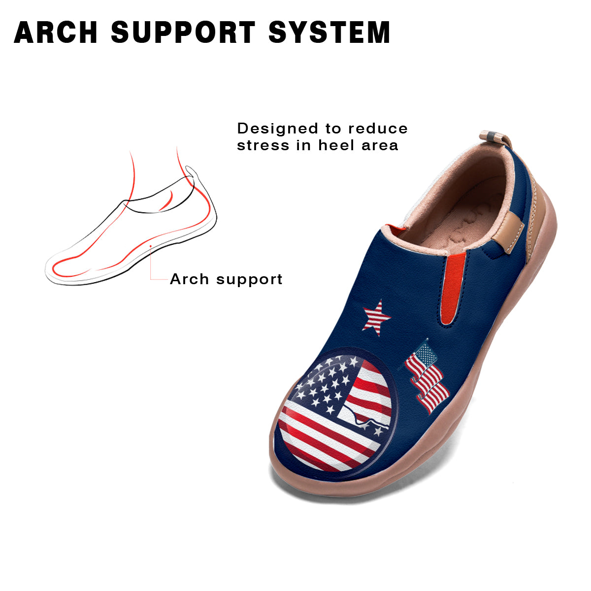 American Flag Slip On