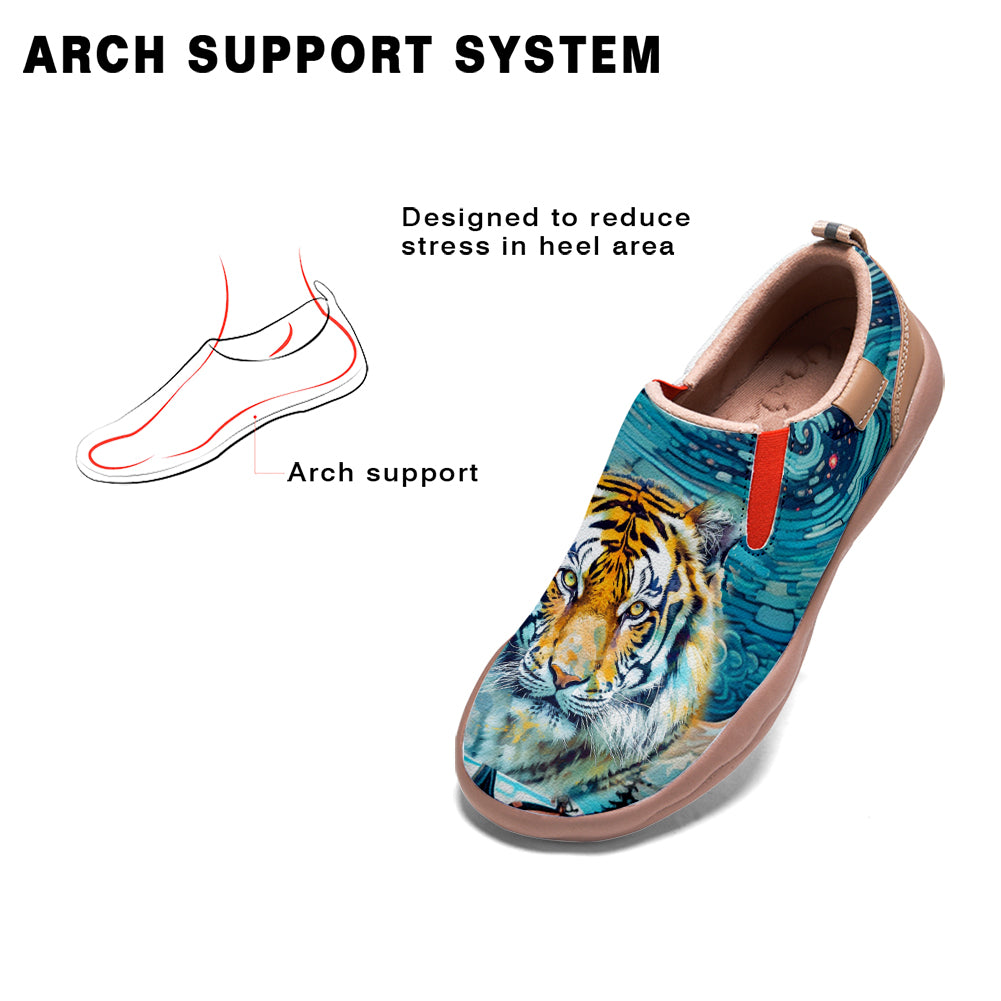 Starry Night Tiger Slip On