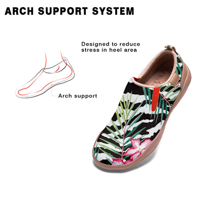 Tropical Zebra Print Slip On