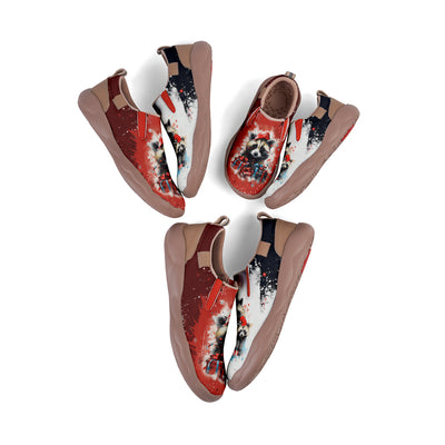 Christmas Raccoon Kids Slip On