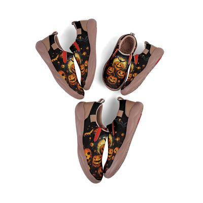 Halloween Pumpkin Kids Slip On