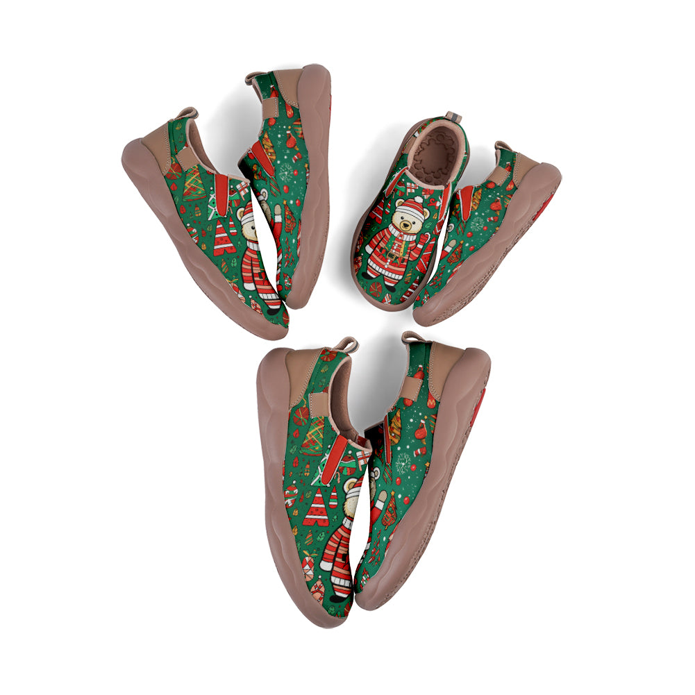 Christmas Bear Kids Slip On