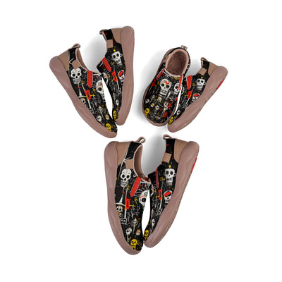 Graffiti Skull Kids Slip On