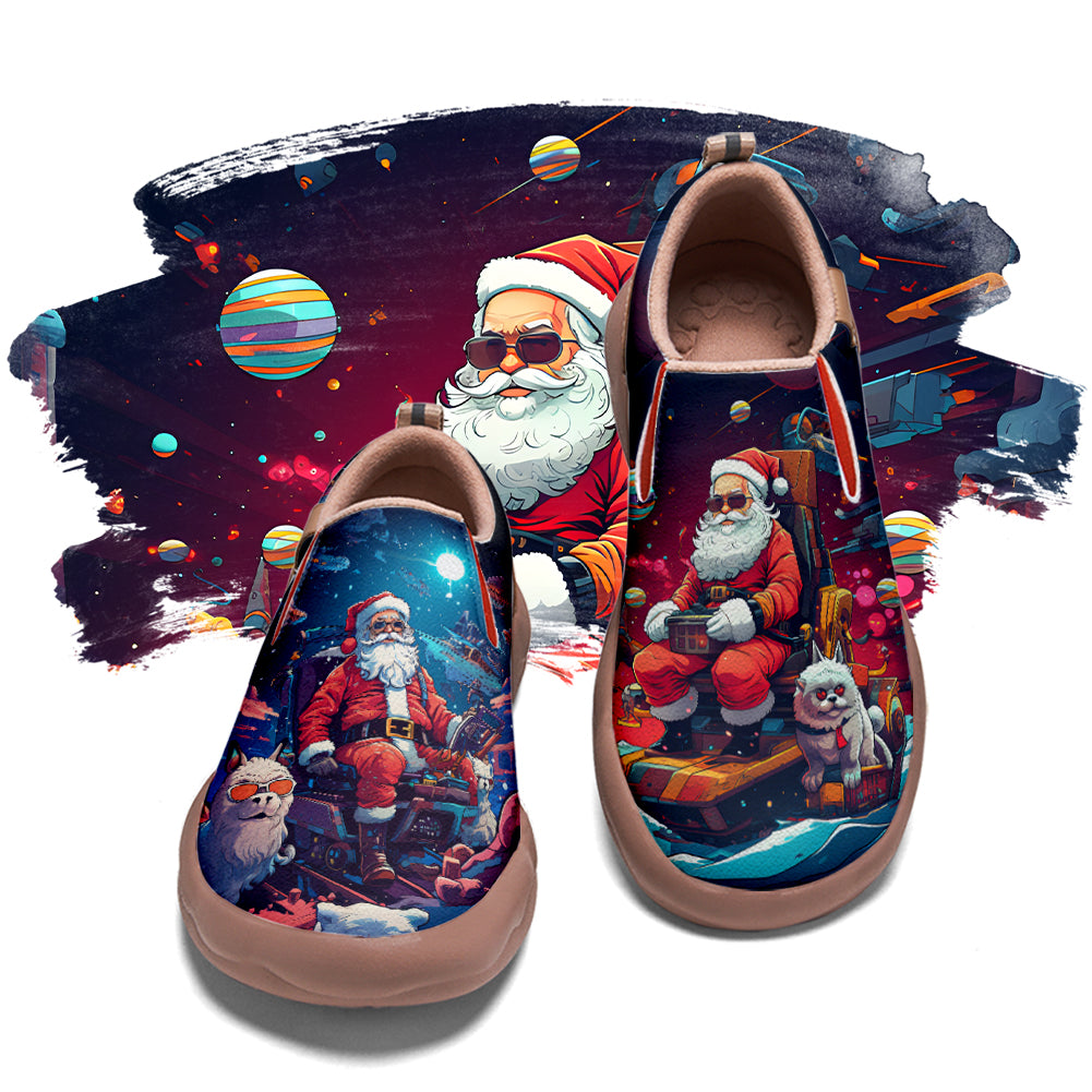 Cyberpunk Style Santa Claus Kids Slip On