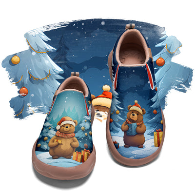 Christmas Bear Kids Slip On