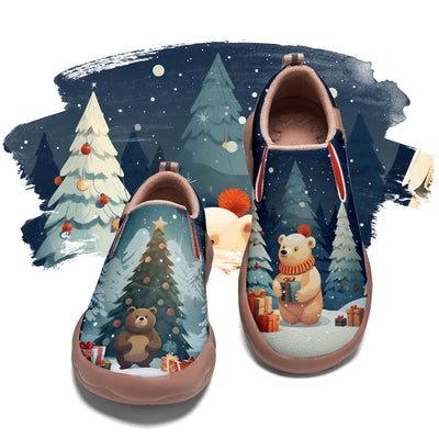 Christmas Bear Kids Slip On