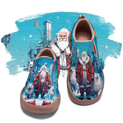 Cyberpunk Style Santa Claus Kids Slip On