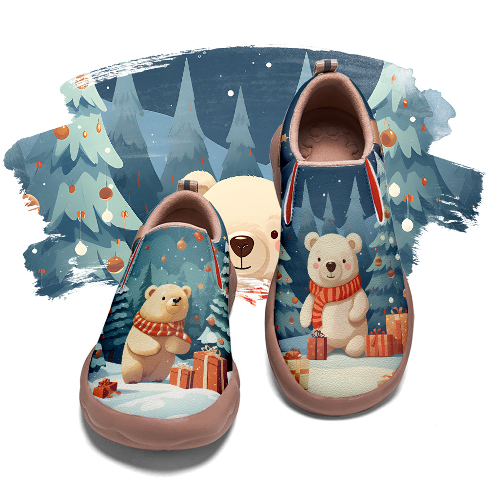 Christmas Bear Kids Slip On