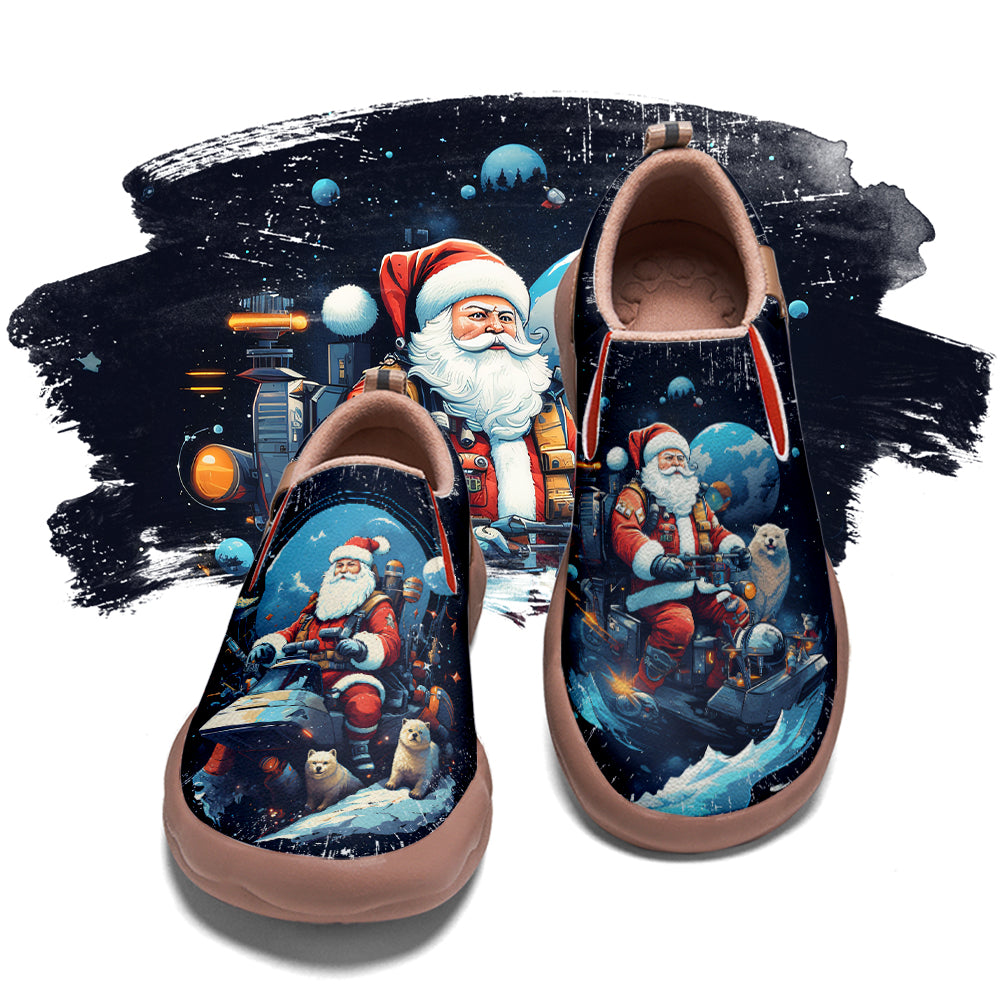 Cyberpunk Style Santa Claus Kids Slip On