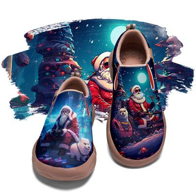 Cyberpunk Style Santa Claus Kids Slip On