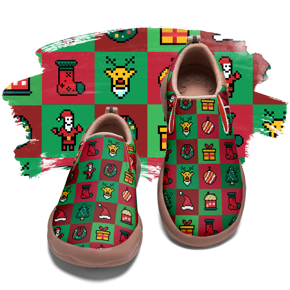 Pixel Christmas Slip On