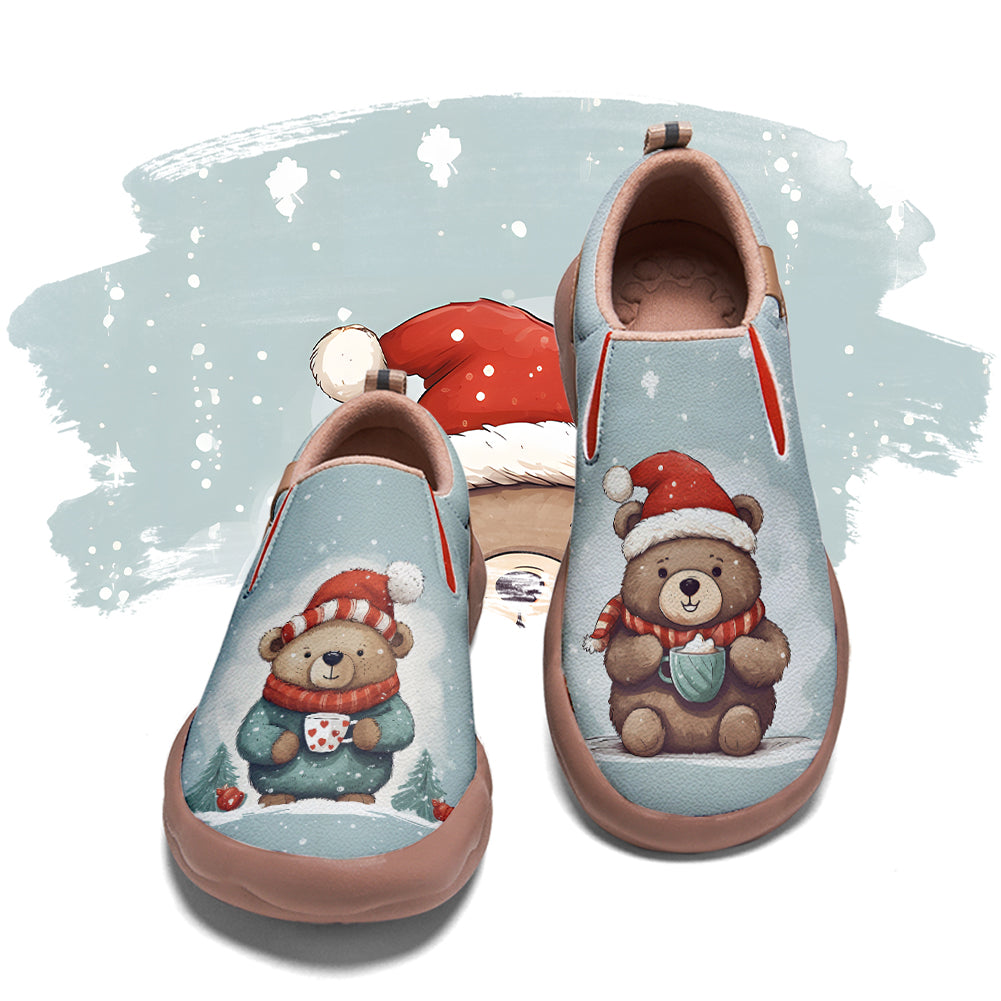 Christmas Bear Kids Slip On