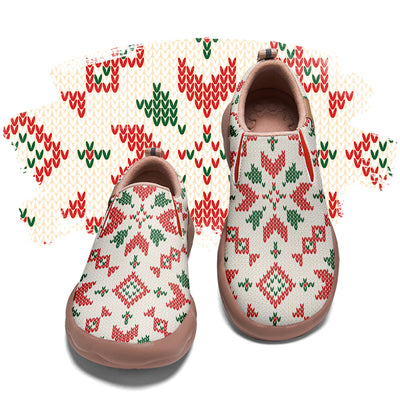 Pixel Christmas Snowflake Slip On