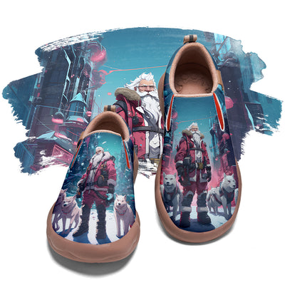 Cyberpunk Style Santa Claus Kids Slip On