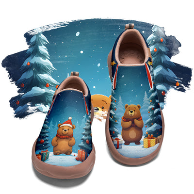 Christmas Bear Kids Slip On