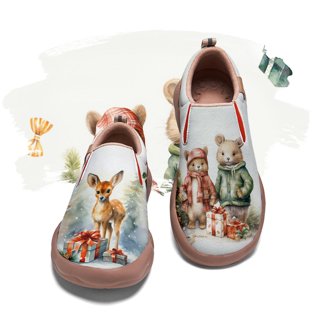 Christmas Deer Kids Slip On