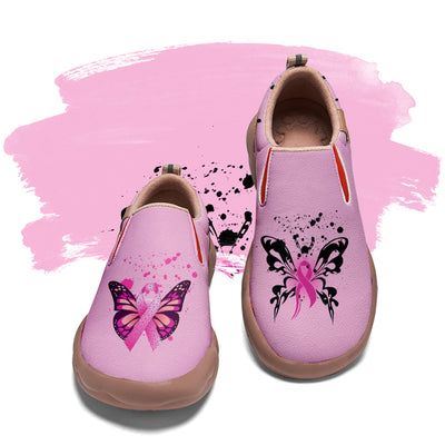 Butterfly Breast Cancer Slip On