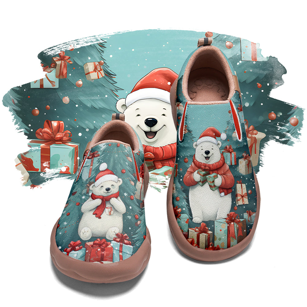 Christmas Polar Bear Kids Slip On