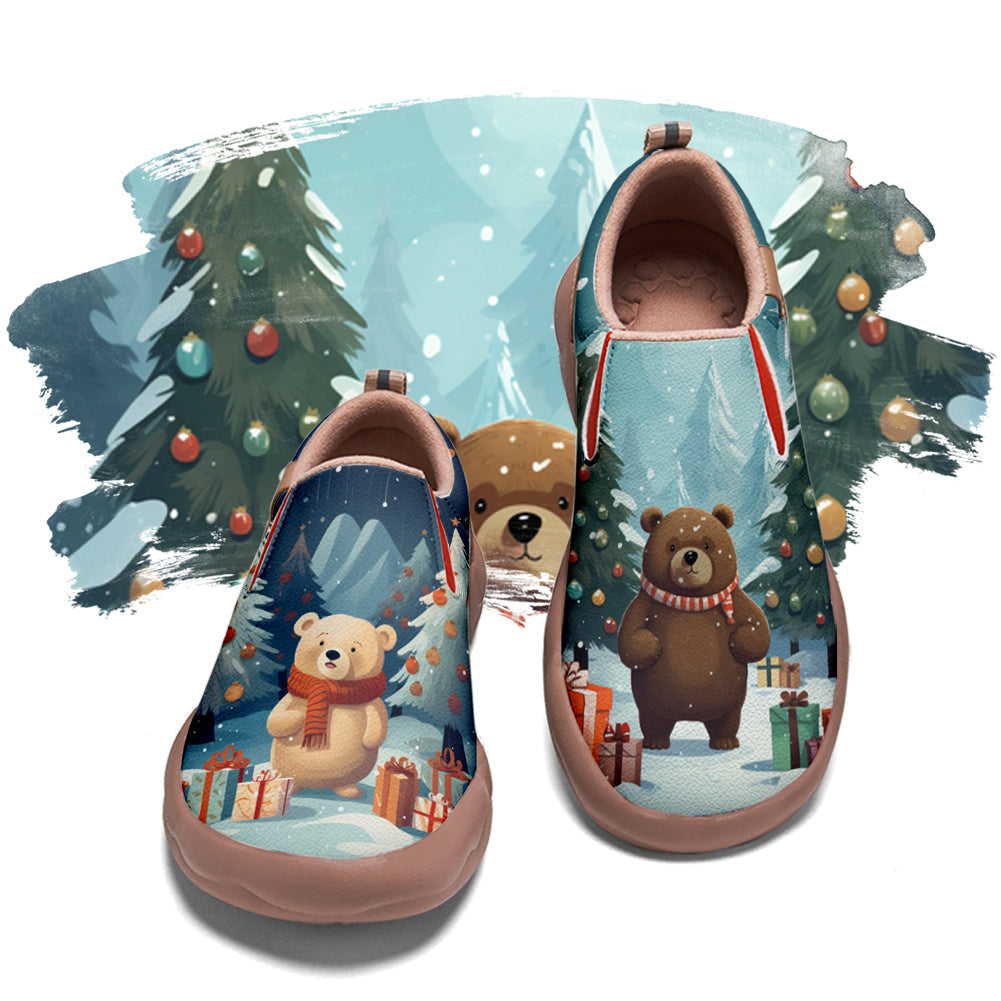 Christmas Bear Kids Slip On