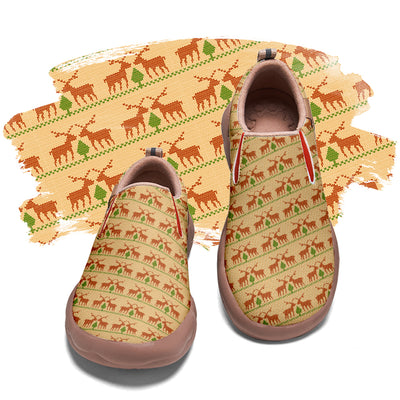 Picel Christmas Deer Kids Slip On