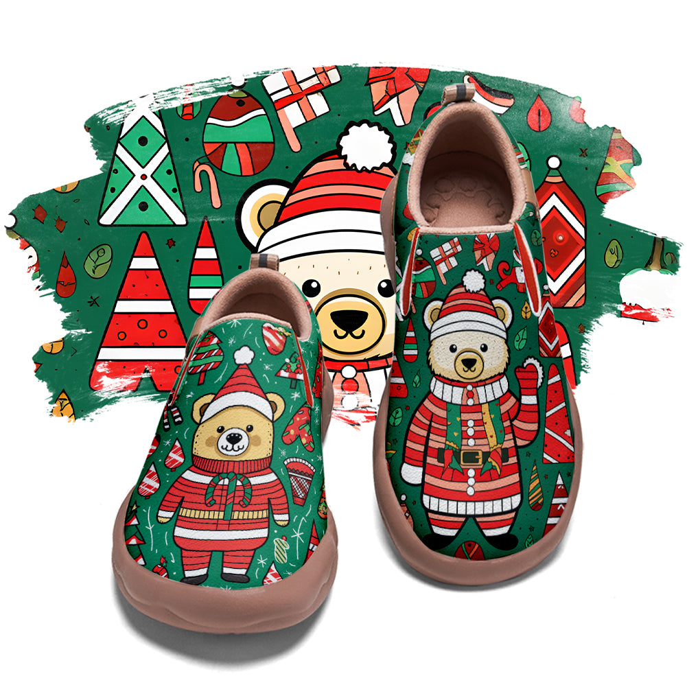 Christmas Bear Kids Slip On