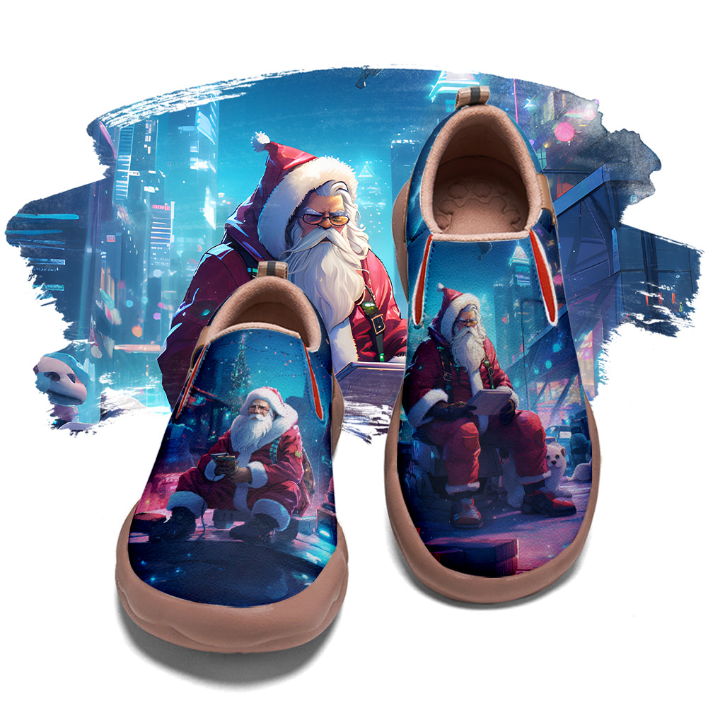 Cyberpunk Style Santa Claus Kids Slip On