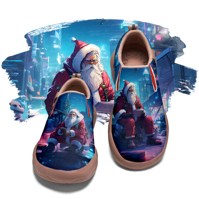 Cyberpunk Style Santa Claus Kids Slip On