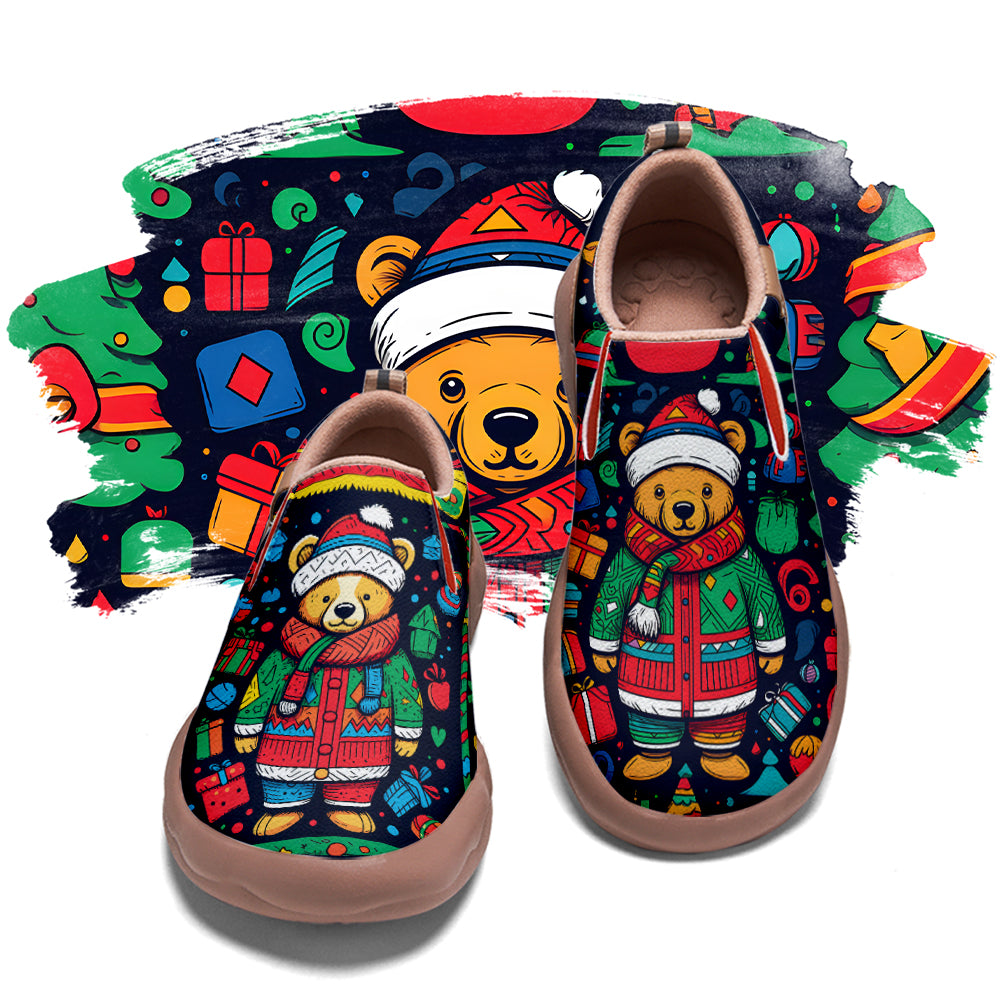 Christmas Bear Kids Slip On