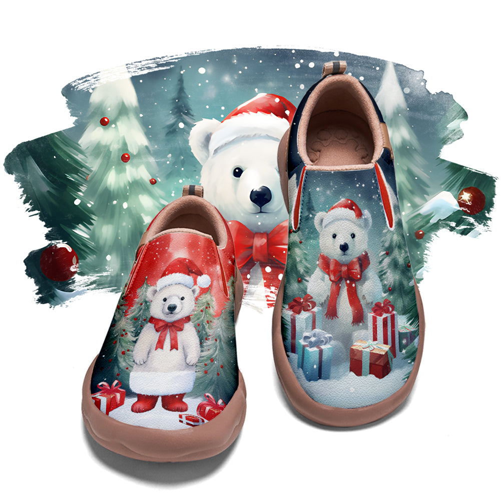 Christmas Polar Bear Kids Slip On