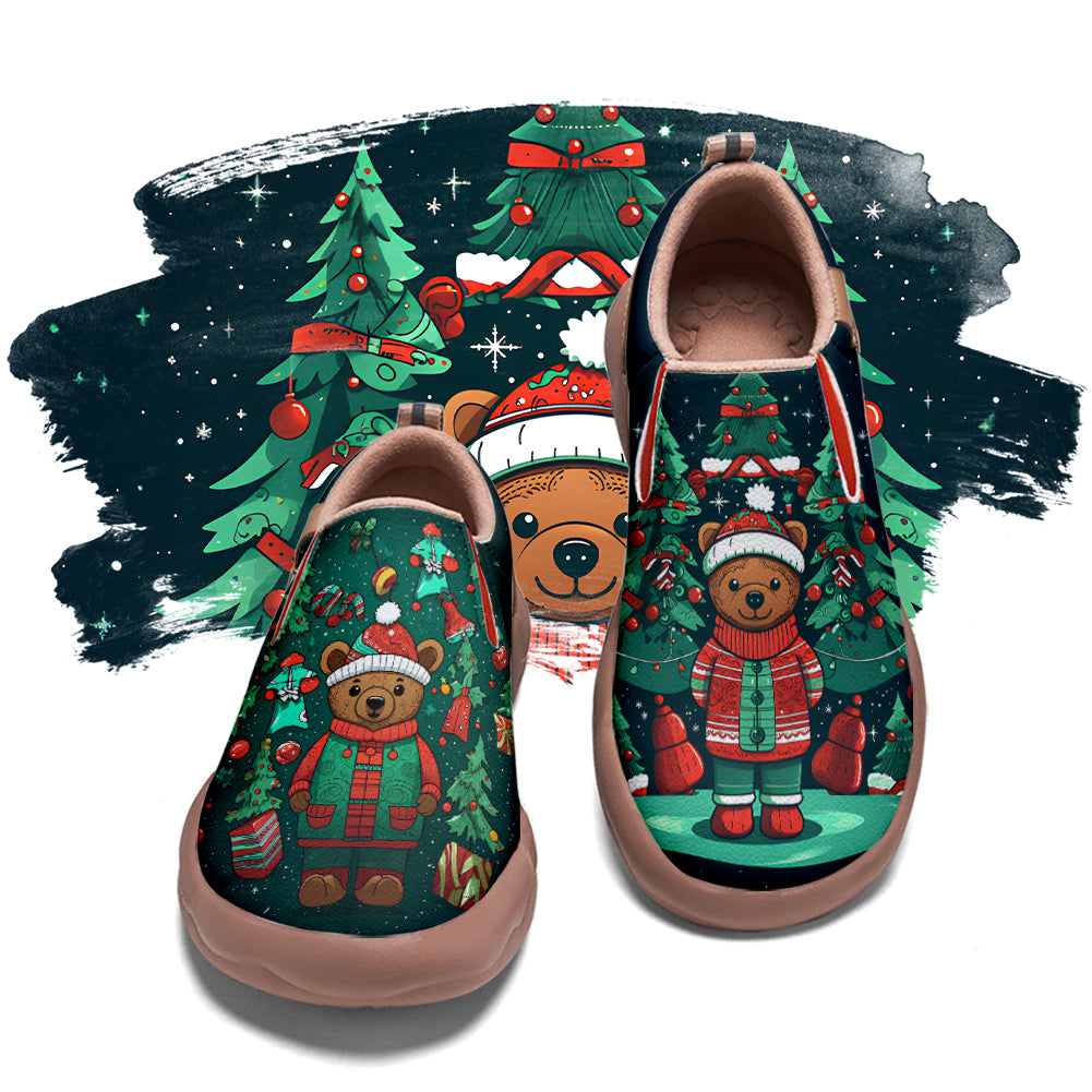 Christmas Bear Kids Slip On