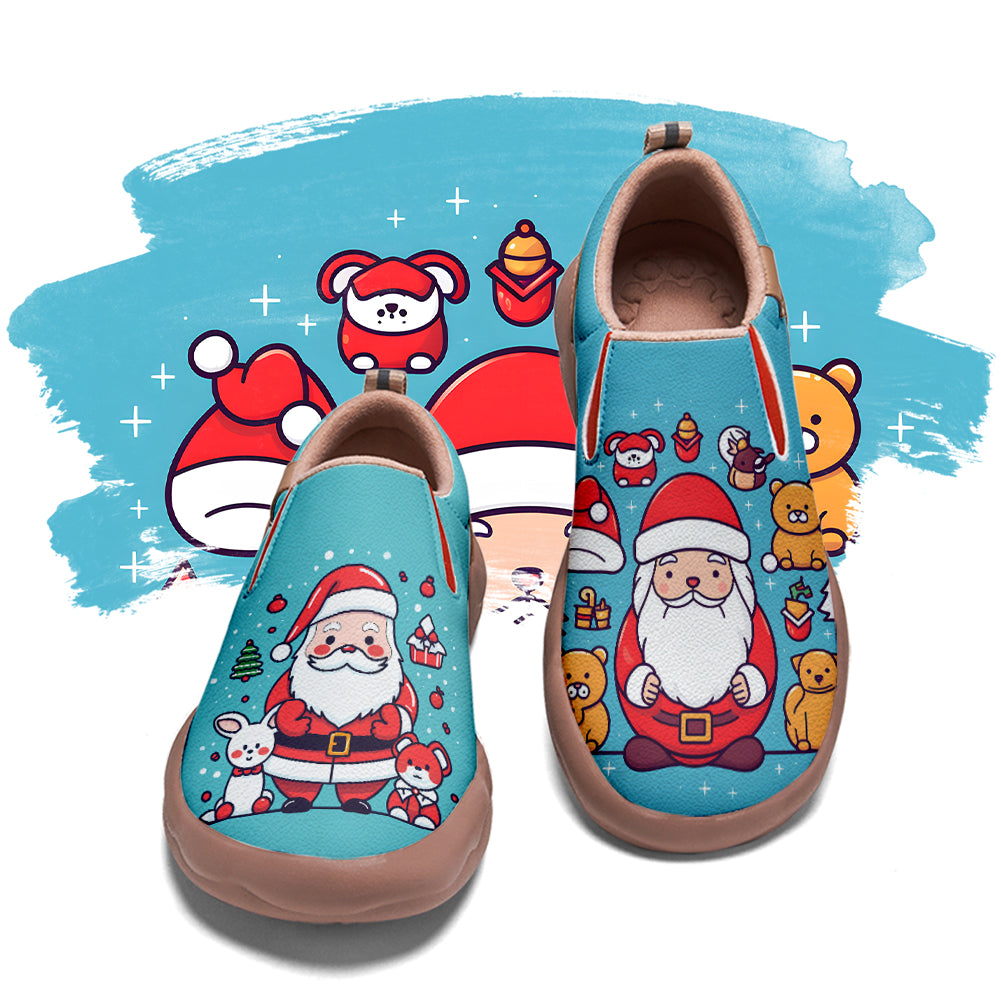 Cartoon Santa Claus Kids Slip On