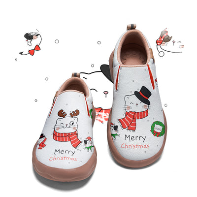 Christmas Kitten Kids Slip On