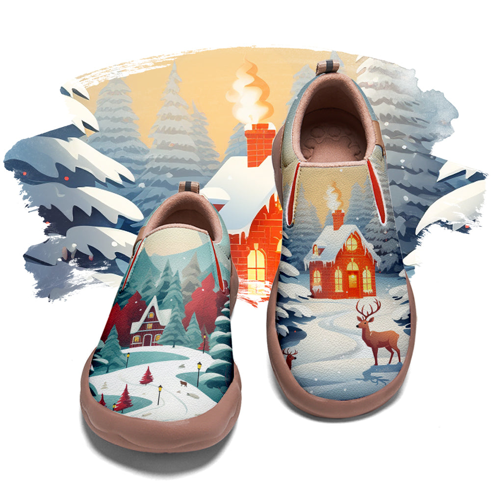 Christmas Deer Kids Slip On