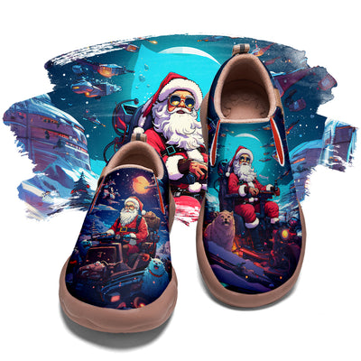 Cyberpunk Style Santa Claus Kids Slip On