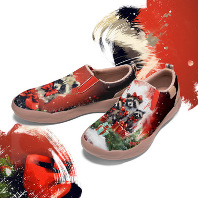 Christmas Raccoon Kids Slip On