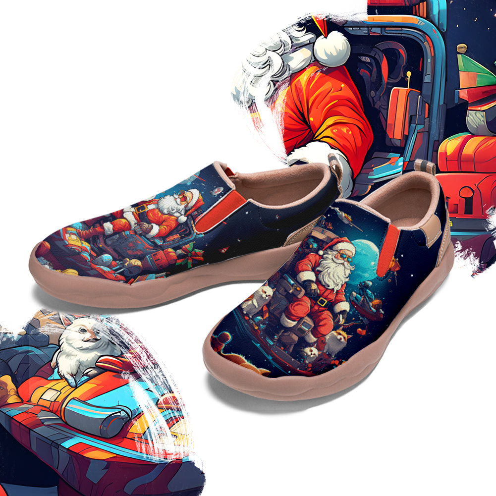 Cyberpunk Style Santa Claus Kids Slip On