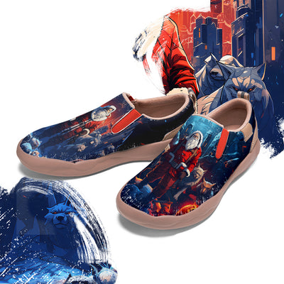 Cyberpunk Style Santa Claus Kids Slip On