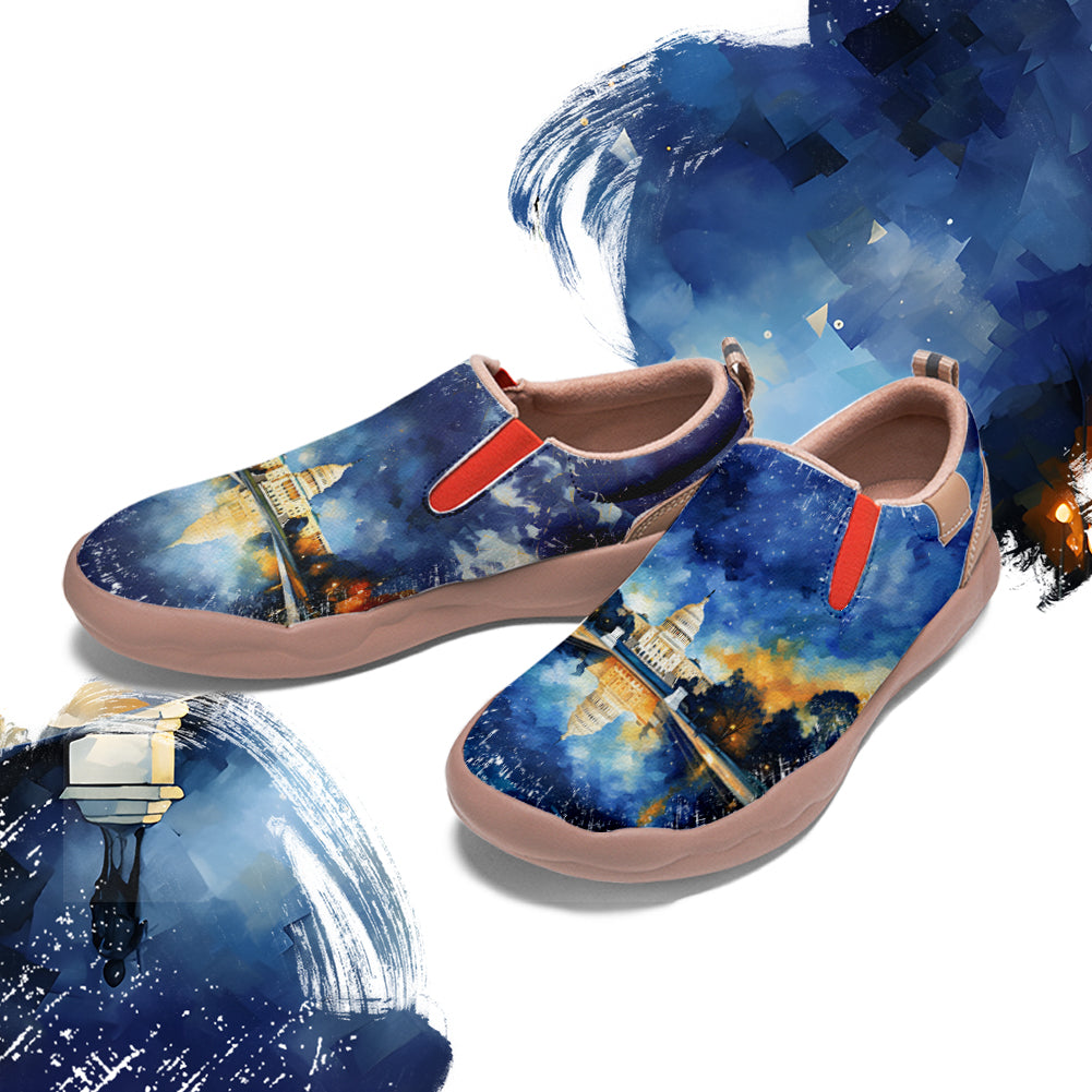 Watercolor Washington City Slip On